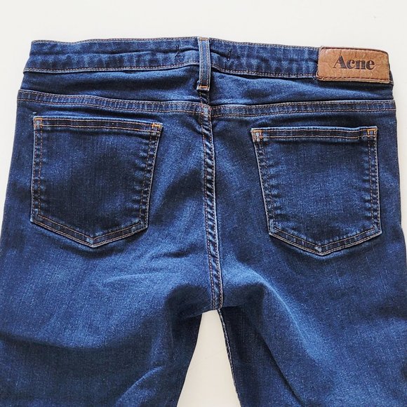 Acne - Kex Soft Raw Dark Blue Skinny Jeans - Size 29/34 - Picture 5 of 9